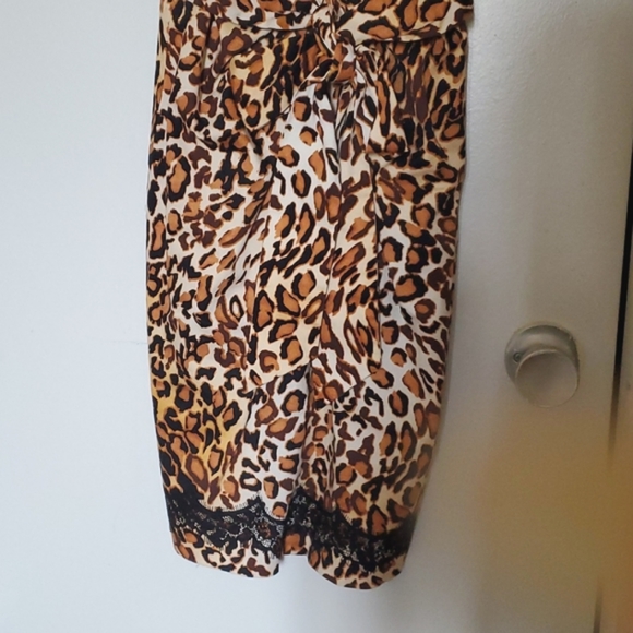 GUESS Leopard Animal Print Bustier Dress - Size XS, 0 - Picture 4 of 7